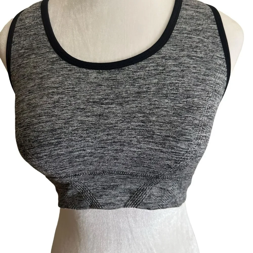 Ryka Gray and Black Stretchy Sports Bra Size Large‎